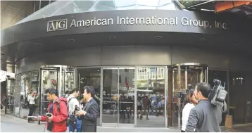  ?? AFP ?? THE American Internatio­nal Group, Inc.’s local unit is eyeing a 10% growth in its gross premiums written.