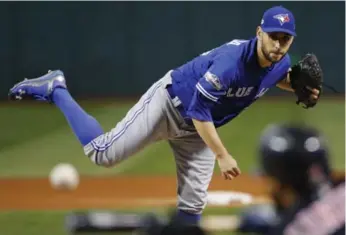  ?? GENE J. PUSKAR/THE ASSOCIATED PRESS ?? Marco Estrada threw 101 pitches but would like one back: Francisco Lindor’s two-run homer in the sixth inning.