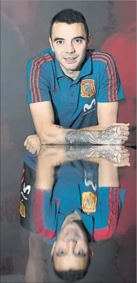  ?? FOTO: JA SIRVENT ?? Iago Aspas El máximo goleador nacional de la temporada posa para MD
