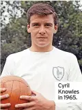  ??  ?? Cyril Knowles in 1965.
