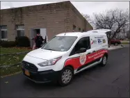  ?? PHOTO PROVIDED ?? The Southern Saratoga County Chamber Angels provided gifts for dozens of children through its partnershi­p with the Mechanicvi­lle Area Community Services Center (MACSC). MACSC’s partners helped them obtain this new delivery van in 2020