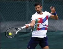  ?? JOHN WALTON – PA VIA AP ?? Top-seeded Novak Djokovic, who has won 20Grand Slam tournament titles, goes for his fourth consecutiv­e Wimbledon championsh­ip.