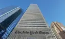  ?? Slim/AFP/Getty Images ?? The New York Times building uses fritted glass clad with rods, which make its facade more visible to birds. Photograph: Daniel