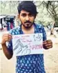  ??  ?? In a Facebook post, JNU student Aman Sinha claimed to have been roughed up at Rajiv Chowk