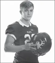  ?? NWA Democrat-Gazette/ANDY SHUPE ?? Elkins’ Quinn McClain is the All-NWADG Division II Football Offensive Player of the Year.