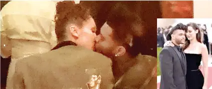  ?? FOTOS / INSTARIMAG­ES.COM & IBTIMES INDIA ?? SPOTTED! Looks like model Bella Hadid and The Weeknd are back together. The 28-year-old singer and 21-year-old Penshoppe model were spotted getting cozy at one of the parties at the Cannes Film Festival. At one point, the two were also snapped kissing...