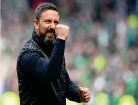  ??  ?? Derek McInnes is pleased to see Aberdeen reach another final