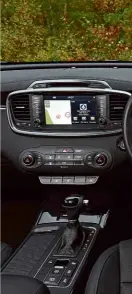  ??  ?? High-quality materials and a classy finish give the well equipped Sorento an upmarket feel INTERIOR