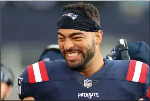  ?? MADDIE MEYER/GETTY IMAGES ?? New England Patriots linebacker Kyle Van Noy on the sideline against the Miami Dolphins on Sept. 12, 2021, in Foxborough, Mass.