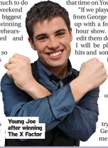  ?? ?? Young Joe after winning The X Factor