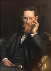  ??  ?? My master copy of John Singer Sargent’s portrait of Mr. Pulitzer, oil, 24 x 18"