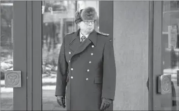  ?? CP FILE PHOTO ?? Suspended Vice-Admiral Mark Norman leaves court following a hearing on access to documents in Ottawa Nov. 23.