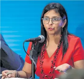  ?? DPA ?? Foco. La canciller venezolana, Delcy Rodríguez, acaparó la atención.