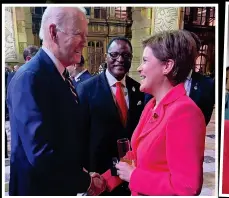  ?? ?? Photo ops: With US President Joe Biden, left, and Sir David Attenborou­gh at Cop26