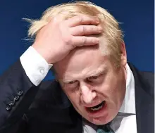  ??  ?? Bill: Boris Johnson was left tearing his hair out