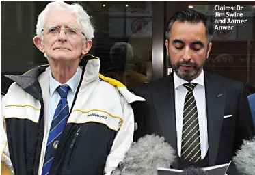  ??  ?? Claims: Dr Jim Swire and Aamer Anwar