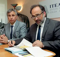  ??  ?? Ai vertici Il presidente Salvatore Ghirardini con l’assessore Carlo Daldoss