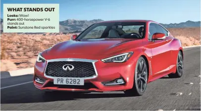  ?? INFINITI ?? The all-new 2017 Infiniti Q60, a style leader since its inception, offers a compelling combinatio­n of daring design and exhilarati­ng performanc­e and dynamics.