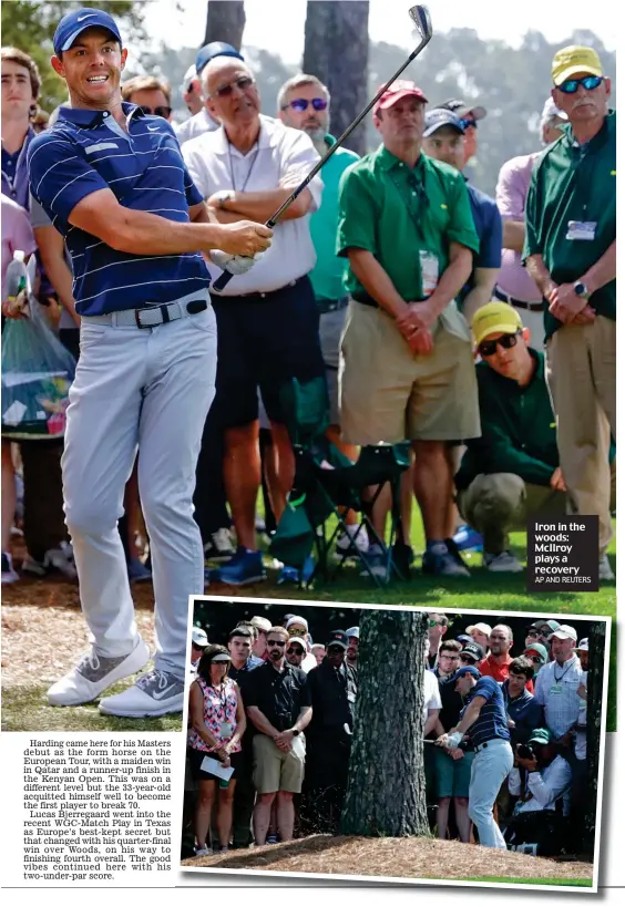  ?? AP AND REUTERS ?? Iron in the woods: McIlroy plays a recovery