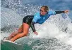  ??  ?? Kiwi surfer Paige Hareb.