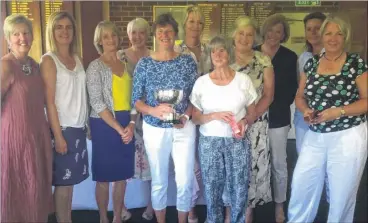  ??  ?? Canterbury Golf Club’s Summer Meeting prize winners with lady captain Alison Letts