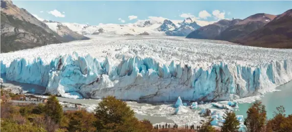  ?? Fotos: Franz Grieser ?? Der Gletscher Perito Moreno: Er ist der einzige weltweit, der noch wächst.