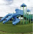  ?? ?? A view of the playground during the grand opening last week of Harmony at Liberty Square.