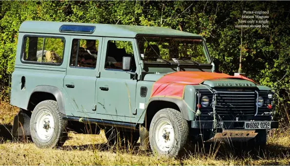  ??  ?? Puma-engined Station Wagons have only a single antenna mount box