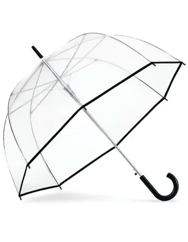  ?? — SHEDRAIN ?? Auto Open Clear Bubble Umbrella With Black Crook Handle ($25-$40, target.com or shop.nordstrom.com).