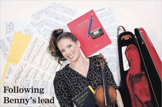  ?? ALISHA TOWNSEND GRAND MAGAZINE ?? Being true to herself and in the moment has helped Bénédicte Lauzière — people call her “Benny” — settle into a comfort zone as a leader with the K-W Symphony.
