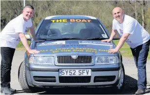  ??  ?? On the road Tony and Ali with their car