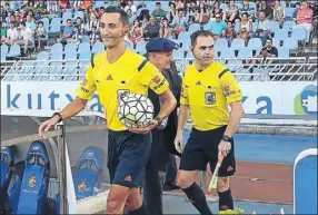  ?? FOTO: UNCITI ?? Sánchez Martínez
salta a Anoeta a dirigir su primer encuentro en Primera División