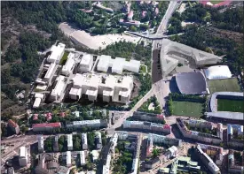  ?? FOTO: ARKITEKTGR­UPPEN LATU ?? Tre nya byggnader och tre äldre byggnader bildar det nya sjukhuskom­plexet.