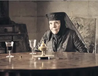  ?? PHOTO: HBO ?? Tell Cersei it was me . . . Diana Rigg plays Olenna Tyrell in a scene from Game of Thrones.