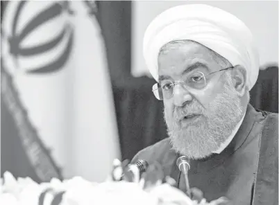  ??  ?? GAMBAR fail 20 September lalu menunjukka­n Rouhani menyampaik­an ucapan semasa sidang akhbar sempena Perhimpuna­n Agung PBB di Kota New York. — Gambar Reuters