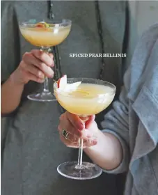  ??  ?? spiced pear Bellinis
