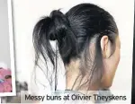  ??  ?? Messy buns at Olivier Theyskens