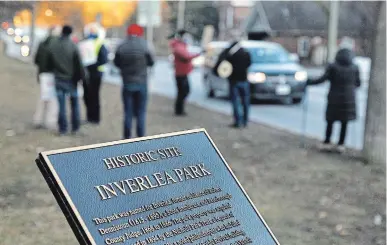  ?? CLIFFORD SKARSTEDT EXAMINER FILE PHOTO ?? A rally was held on Dec. 18 opposing Inverlea Park housing a new fire hall. “It is my hope that Peterborou­gh city council moves beyond using easily available land or buildings as a quick cop-out solution,” Eric Proctor writes.