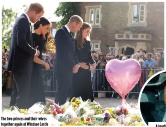  ?? ?? The two princes and their wives together again at Windsor Castle