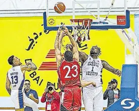  ?? Al Ittihad. —CONTRIBUTE­D PHOTO ?? Andray Blatche (No. 1) was brilliant on both ends against Syria’s