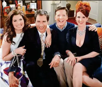  ??  ?? Zusatzvors­tellung von Debra Messing, Eric McCormack, Sean Hayes und Megan Mullally (von links)