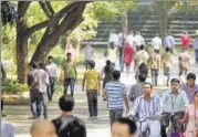  ?? AP ?? Employees of an IT park in Bengaluru. Techies are worried but hope that big American firms would resist Trump government’s move.