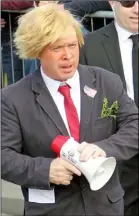  ??  ?? Donald Trump (Padraig Ryan) in the New Ross parade last year.