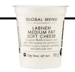  ??  ?? Labneh medium-fat soft cheese,R21.99 for 150 g.
