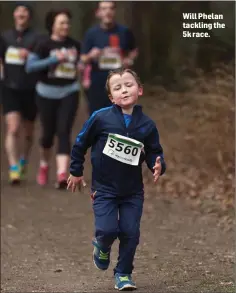  ??  ?? Will Phelan tackling the 5k race.