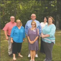  ?? Submitted photo ?? READY TO LEAD: Administra­tors at Mountain Pine School District are ready to lead students in the 2018-19 school year. Back, from left, are Toby Crosby, high school principal, Bobby Applegate, superinten­dent and Dana Janush, federal programs director...