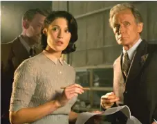  ??  ?? A novice screenwrit­er ( Gemma Arterton) and an aging actor ( Bill Nighy) work on a propaganda film in “Their Finest.”
| STXFILMS/ EUROPACORP