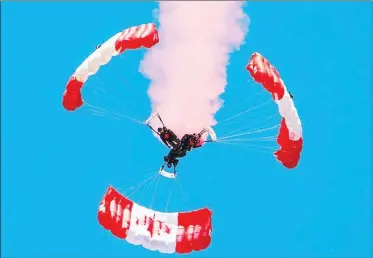  ?? Special to the Herald ?? All eyes will be on the sky watching the SkyHawks Parachute Team perform on opening day of the 71st Penticton Peach Fest Wednesday.