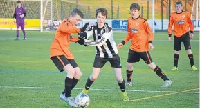  ??  ?? More action from Craigie 3G as Broughty Panthers U/15 downed DUSC 3-2 at the weekend.