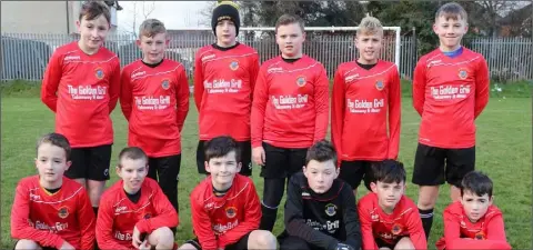  ??  ?? The New Ross Celtic squad before Saturday’s scoreless draw.